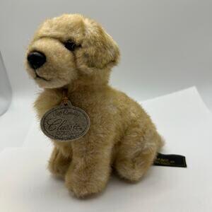VTG Classic Aurora 6 in Standing Plush Golden Retriever Puppy w Felt Tag So Cute